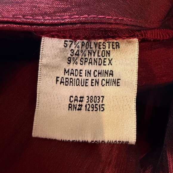 Puli Plisse Crepe Ruby Red Shirt Dress 16 Holiday Party Pockets Button-up Belted - Picture 7 of 9